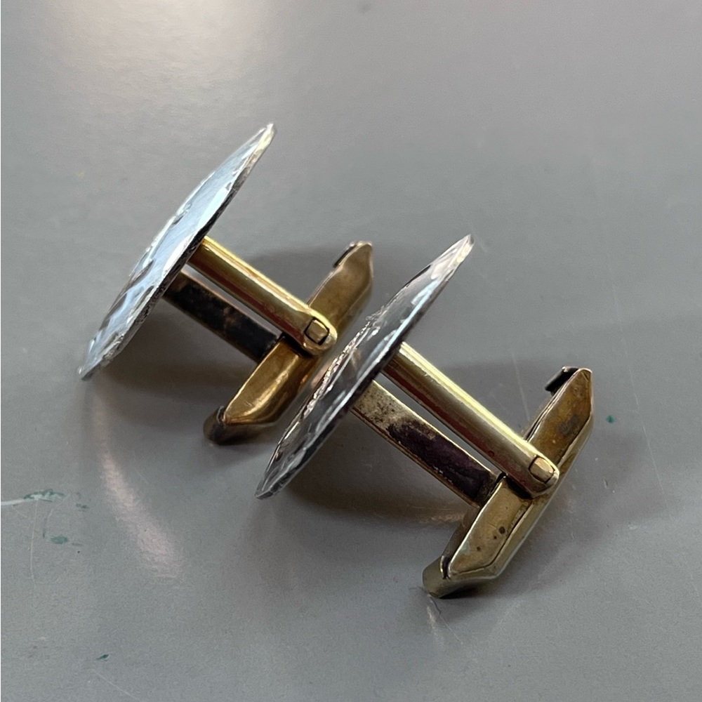 Vintage Cufflinks stamped and marked Sterling 925 Mexico - Picture 3 of 5